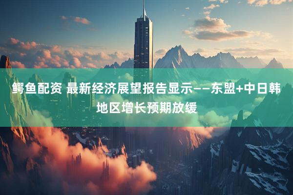鳄鱼配资 最新经济展望报告显示——东盟+中日韩地区增长预期放缓